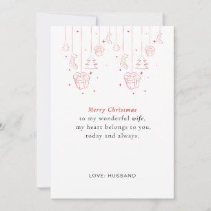 Personalised Wife Christmas Card
