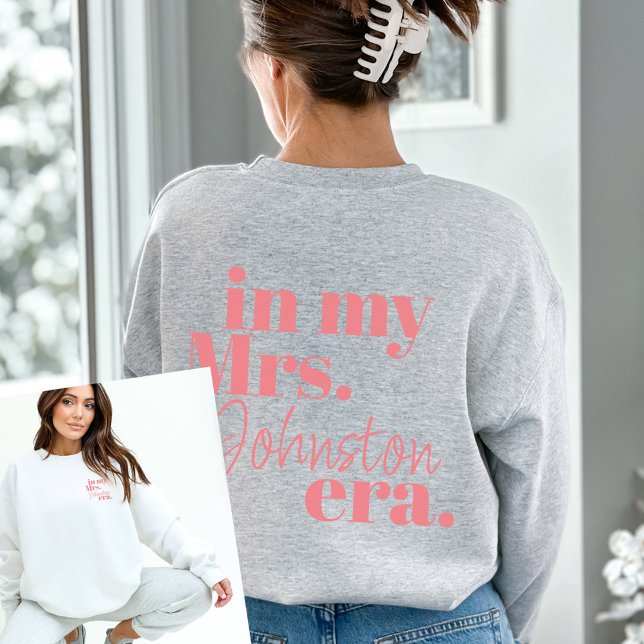 Personalised Wife Era Bride Honeymoon Trendy Cool Sweatshirt (Creator Uploaded)