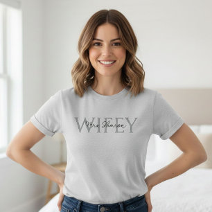 Personalised Wife T-shirt Custom Last Name Shirt 
