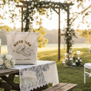 Personalised Wifey Club Wedding Tote Bag