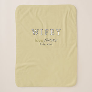 Personalised Wifey eternal Love registration date Sherpa Blanket