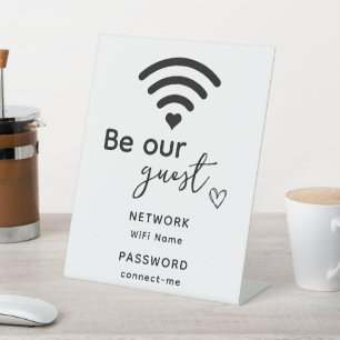 Personalised Wifi Home Decor New Home Gift Guest Pedestal Sign