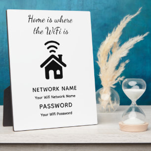 Personalised Wifi Password & Network for Guests Plaque