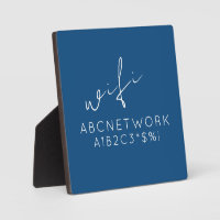 Personalised WiFi Password Sign Blue