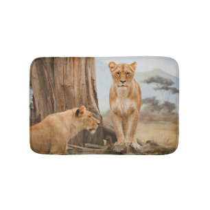 Personalised Wild Animal Lion Bath Mat