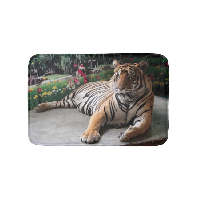 Personalised Wild Animal Tiger Bath Mat (Front)