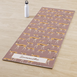 Personalised Wild Antelope Animal Pattern  Yoga Mat