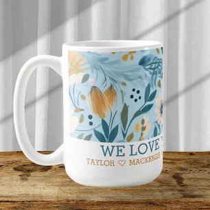 Personalised Wild Flower Add Your Own Text Coffee Mug
