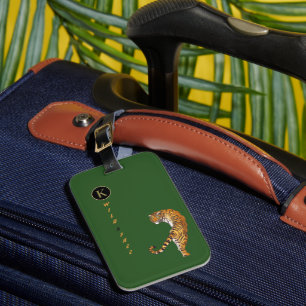 Personalised Wild & Free Like Tigers Monogram Luggage Tag