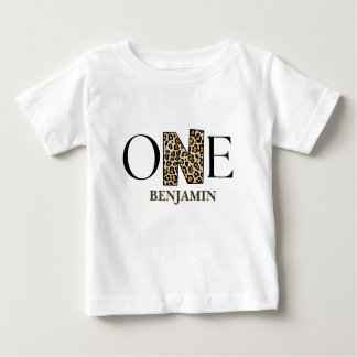 Personalised Wild One 1st Birthday Jungle Baby T-Shirt