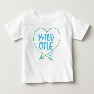 Personalised Wild One Boys First Birthday Baby T-Shirt