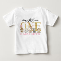 Personalised WILD ONE Pink Safari First Birthday