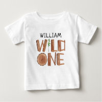 Personalised Wild One Wood 1st Birthday