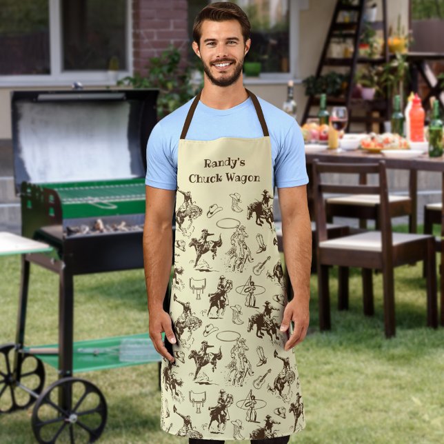 Personalised Wild West Cowboy Rodeo Apron (Creator Uploaded)
