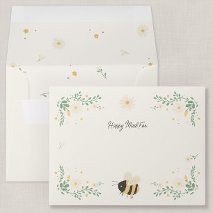 Personalised Wildflower Bee Nursery A2 Envelope