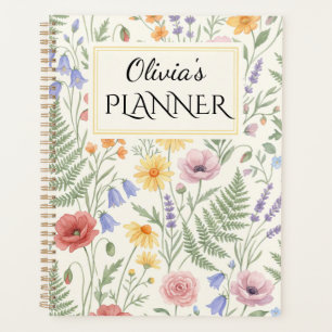 Personalised Wildflower Botanical Planner