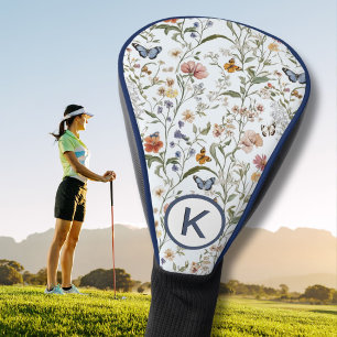 Personalised Wildflower Butterfly Floral Garden Golf Head Cover