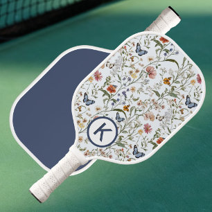 Personalised Wildflower Butterfly Floral Garden Pickleball Paddle