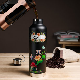 Personalised Wildflower Butterfly Garden Water Bottle