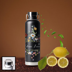 Personalised Wildflower Butterfly Garden Water Bottle