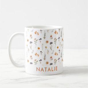 Personalised Wildflower Coffee Mug
