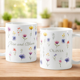 Personalised Wildflower Coffee Mug Rise and Bloom