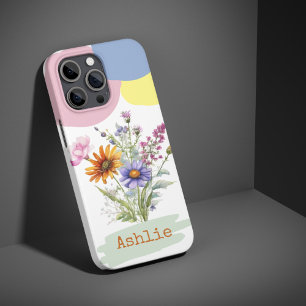 Personalised Wildflower iPhone 15 Pro Phone Case