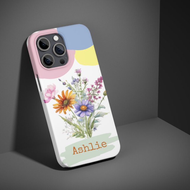 Personalised Wildflower iPhone 15 Pro Phone Case (Creator Uploaded)