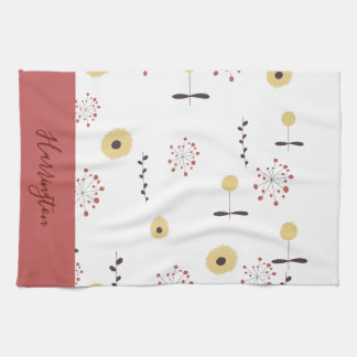 Personalised Wildflower Kitchen Towel 