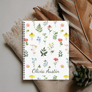 Personalised Wildflower – Minimalist Botanical Notebook