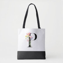 Personalised Wildflower Monogram Letter P