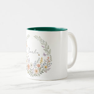 Personalised Wildflower Name Mug