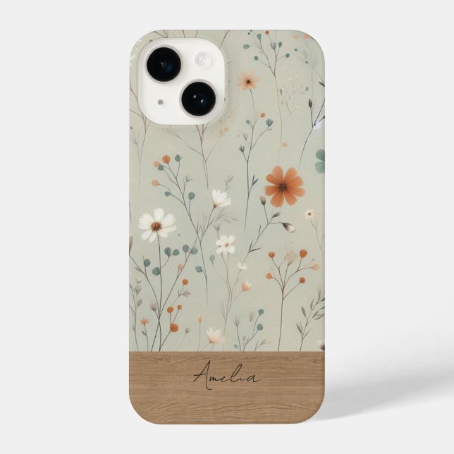 Personalised wildflower phone case (Back)