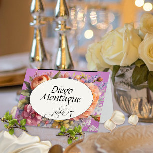 Personalised Wildflower Place Card - Lavender