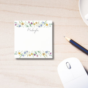 Personalised Wildflower Post-it Notes