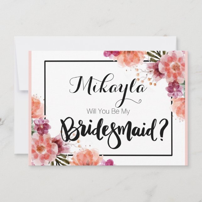Personalised Will You Be My Bridesmaid Cards (Front)
