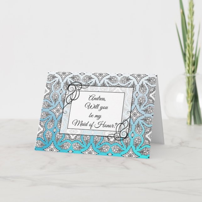 Personalised Will You Be My Maid of Honour Card (Front)