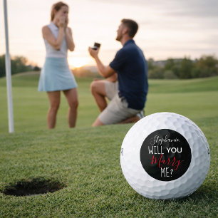 Personalised Will You Marry Me Marriage Proposal Golf Balls
