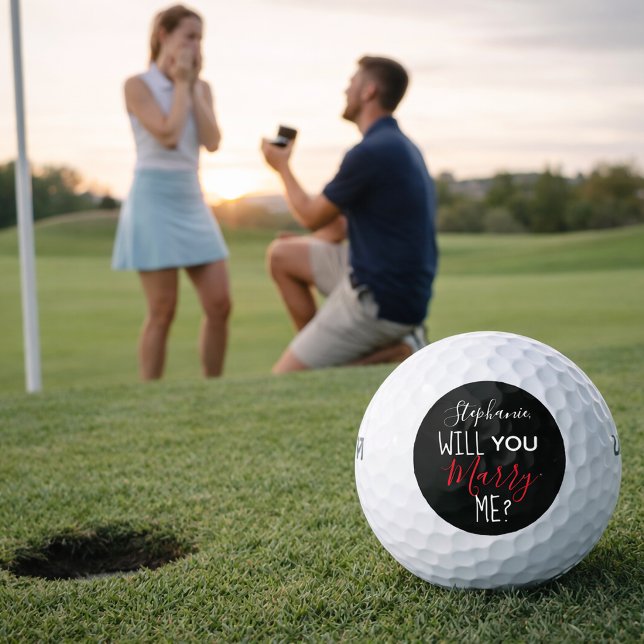 Personalised Will You Marry Me Marriage Proposal Golf Balls (Creator Uploaded)