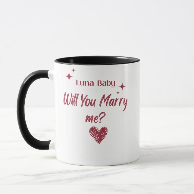 Personalised Will You Marry Me Mug  (Left)