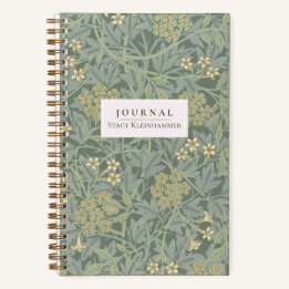 Personalised William Morris Jasmine Dotted Journal