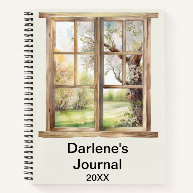 Personalised Window Scene Notebook (Front)
