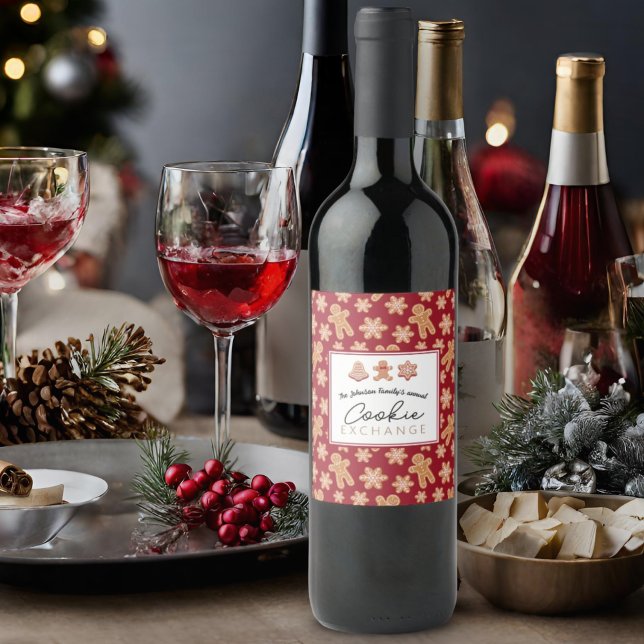Personalised Wine Bottle Label Cookie Exchange (Creator Uploaded)