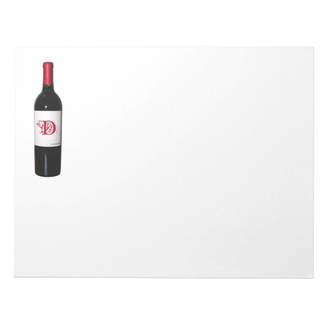 Personalised Wine Bottle Notepad (Front)