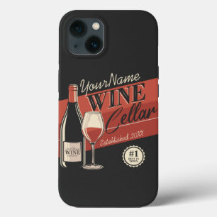 Personalised Wine Cellar Bottle Tasting Room Bar  iPhone 13 Case