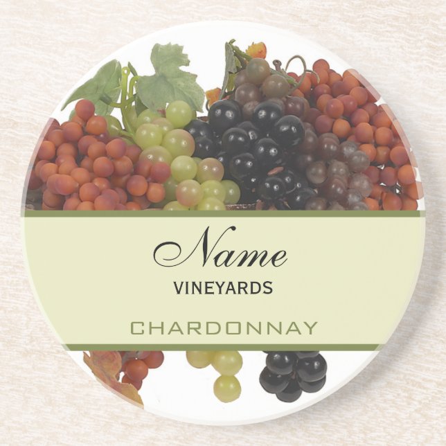 Personalised Wine coasters (Front)