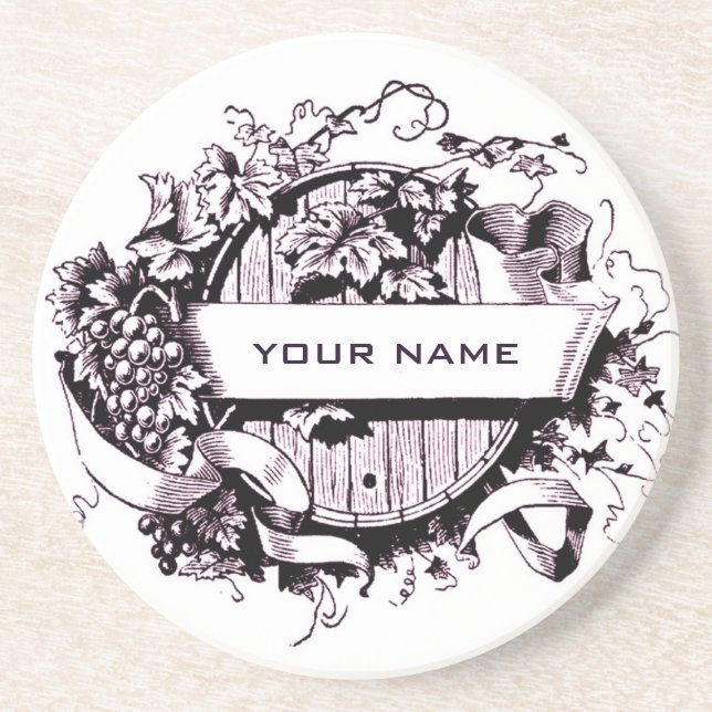 Personalised Wine coasters (Front)