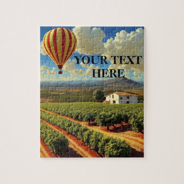 Personalised Wine Country Vineyard game Jigsaw Puzzle (Vertical)