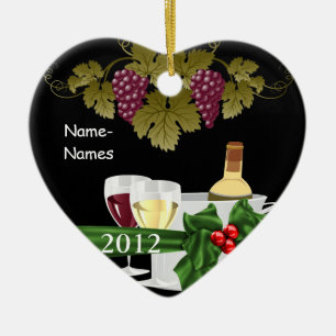 Personalised WINE LOVERS 2012  Holiday ORNAMENT