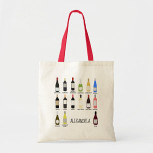 Personalised Wine Lovers Identification Guide Tote Bag